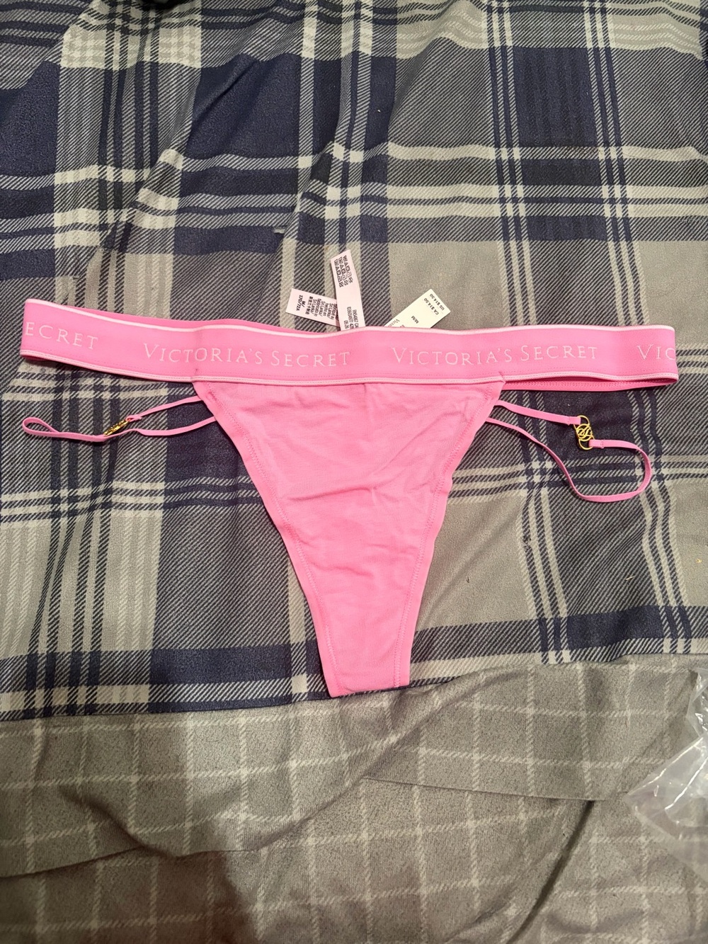 Victoria's Secret Pink Logo Elastic Side-Tie Bikini Bottoms
